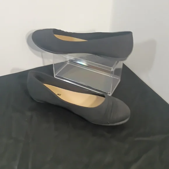 American Eagle Womens SZ 13 Ballet Flats Black Fabric Casual Slip On Shoe - Picture 4 of 8